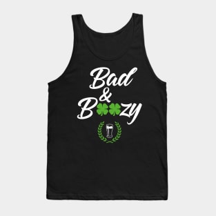 Bad And Boozy Funny St. Patricks Day Tank Top